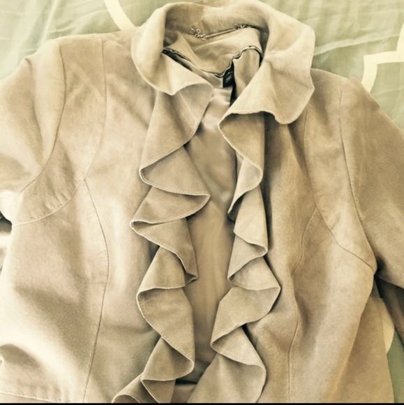 White House Black Market Jackets & Blazers - White House/ Black Market grey suede blazer.